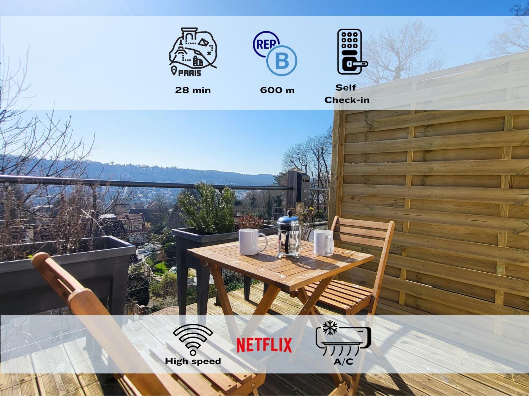 Le Bellevue - Beaux Appartements Avec Vue Splendide Palaiseau Exterior foto